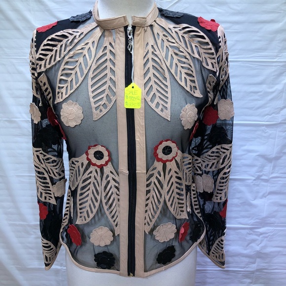 Leather and mesh jacket - Picture 3 of 8